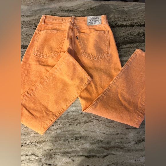 New! WOT LEVI'S MADE & CRAFTED Orange denim jeans size 25 - Picture 4 of 6